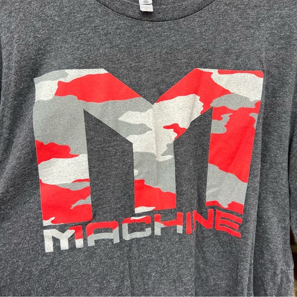 MTS Nutrition Gray and Red Camouflage Long Sleeve Tee Shirt - Picture 2 of 4